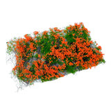 Maxbell Flower Cluster Miniature Bushy for Train Landscape Railroad Scenery Dioramas orange