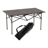 Maxbell Folding Camping Picnic Table Compact for Tailgating Outdoor Cooking Backyard silvery