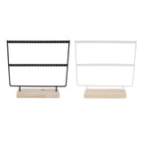 Maxbell 2 Pieces 44 Holes Earrings Organizer Holder Necklaces Jewelry Display Rack