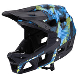 Maxbell Full Face Bike Helmet Equipment Supplies Portable Bicycle Helmet for Cycling Blue