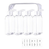 Maxbell 4Pcs Travel Bottles for Toiletries Travel Containers for Hair Oil Foundation White