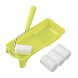 Maxbell Mini Paint Rollers Paint Roller with Tray for Furniture Bookroom Art Project 6 set Green