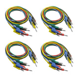 Maxbell 20 Pieces 4mm Banana to Banana Plug Test Cable Lead for Multimeter 5 Colors