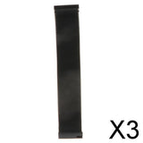 Maxbell 3xMilanese Loop Magnet Lock Stainless Steel Metal Sport Bracelet Strap  Black