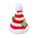 Maxbell Christmas Dog Hat Cosplay Holiday Decoration Dog Cap for Daily Costume Party M red white