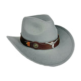 Maxbell Cowboy Hat Versatile Photo Props Comfortable Sunhat for Camping Party Travel Gray