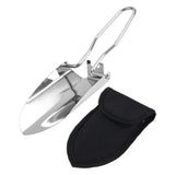 Maxbell Maxbell Folding Garden Trowel Cultivator Farm Handy Camping Shovel Small Hand Shovel Argent with Bag