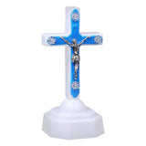 Maxbell Maxbell 3D Jesus LED Neon Light Sculpture Hanging Sign Lamp for Church Decor blue