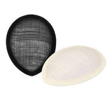 Maxbell 2 Pcs Tear Drop Fascinator Millinery Hat Base Creamy White and Black Color