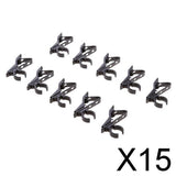 Maxbell 15x10 Pieces Portable Microphone Lapel Tie Lavalier Mic Metal Clip Holder 12mm