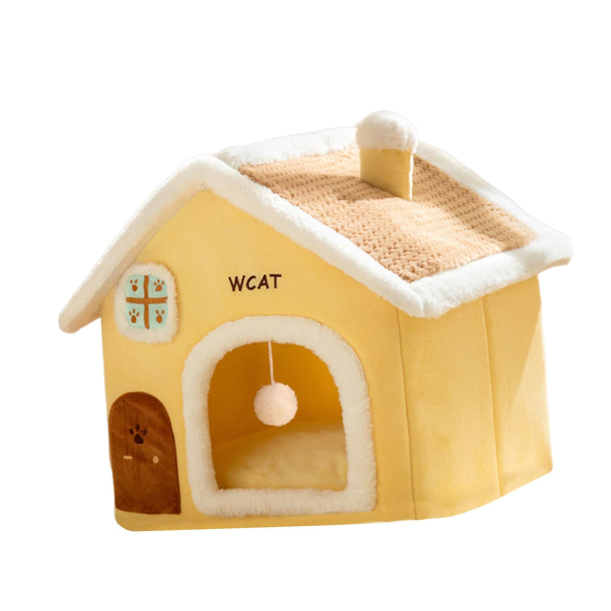 Cat Warm House Warm Nest Thickened Cushion Comfortable Interactive for Bunny M for 4kg pet