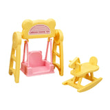 1/12 Swing and Rocking Horse Toy Role Play Miniature Furniture Pretend Fairy yellow