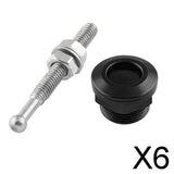 Maxbell 6x22mm Push Button Quick Release Bonnet Hood Pins Lock Latch Universal Black