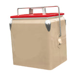 Maxbell Ice Chest Cooler Portable Vintage Design Insulated Box for Camping Bbqs Boat champagne