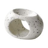 Maxbell Tealight Candle Holder Aroma Melt Warmer Indoor Ceramic Essential Oil Burner Black White