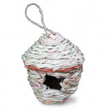Maxbell 4x Grass House 12cm Handwoven Straw Bird Nest Hatching Breeding Grass Cave