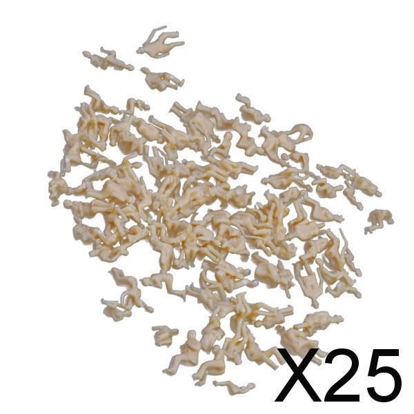Maxbell 25xModel Train Unpainted Seated People Passangers Figures 2cm