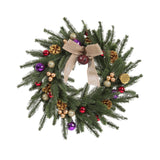 Green Artificial Xmas Wreath Christmas Door Wreath for Outdoor Wall Festival