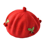 Maxbell Baby Beret Hat Casual Warm Beanie Cap for Winter Autumn Little Girls Outdoor Red
