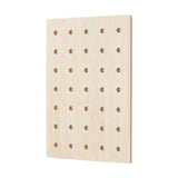 Maxbell Wood Pegboard Modular Display Ornament Wall Panel for Office Easy to Install brown