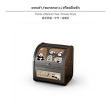 Maxbell MEISD High-End Organizer Storage Box, Carbon Steel Desktop Organizer with Cartoon Design, Multi-Compartment Case for Jewelry, Cosmetics, Entryway & Living Room Panda