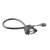 Maxbell 5xDual USB 2.0 A Female to Motherboard 9 Pin Header Cable and Screw Panel Hole