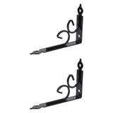 Maxbell 2x Shelf Brackets Space Saving Corner Brace Thickened Shelf Support Brackets Black