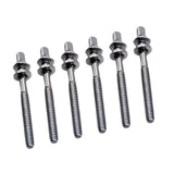 Maxbell 6Pcs Drum Tension Rods M5 Drum Lug Mounting Screws for Percussion Accs Build M5x45mm