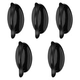 Maxbell 5Pcs Cabinet Auxiliary Handles Open Sliding Door Handles for Bathroom Closet Black