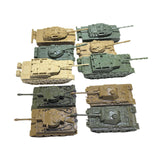 Maxbell 10Pcs Tank Model Toy Building Kit 1:144 Scale Armored Vehicles for Kids Boys CN and GERMAN