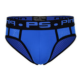 Maxbell Maxbell Sexy Men Stretchy Mesh Panties Low Rise Underwear Sports Underpants M Blue