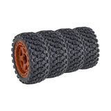 Maxbell 4Pcs RC Car Rubber Tires Good Grip 69mm Diameter Upgrade for 1:18 Car Trucks Brown