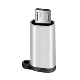 Maxbell 4xType C Adapter with Keychain Charger to Micro USB Converter Connector Silver