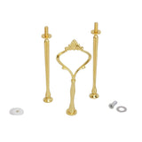 Maxbell 3 Set 3-Tier Cup Cake Plate Stand Fittings Holder Tools Crown Handle for Party