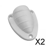 Maxbell 2xClam Shell Vent Cap Easy Installation for Van Yacht Outdoor Application white 65x73MM