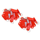 100pcs Removable Waterproof Key Tags ID Name Card Tags Mark Label Red