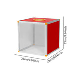 Maxbell Lucky Draw Box Voting Box Donation Box for Voting Annual Meeting Fundraising 25x25x25cm Transparent front