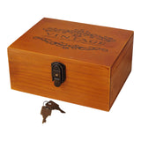 Wooden Keepsake Box Compact Antique Design Multipurpose Jewelry Box for Home 25x19.5x11.7cm