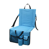Maxbell Foldable Stadium Chair Camping Seat Cushion Outdoor Lightweight Travel Light Blue