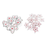 Maxbell 50pcs Wooden Printed Snowflake Christmas Buttons for Clothing Embellishments