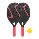 Maxbell Beach Tennis Racket Portable Outdoor Competition Premium Beach Tennis Paddle Black Set