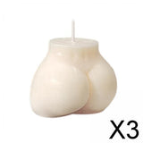 Maxbell 3xAromatherapy Candle Scented Candles Female Body Candle for Gift Living Room white