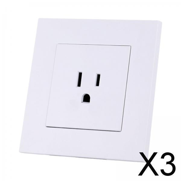 Maxbell 3xRecessed Socket Panel Durable Wall Mounted Socket Panel for Residential Home