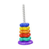 Maxbell Stacking Toys Set Rainbow Rings Stacker for Boys Girls 1-3 Year Old Children Six Layers
