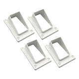 Maxbell 2x3.5inch Vinyl Stair Rail Handrail Bracket White Accessory Angled Connector 4pcs