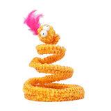 Maxbell Cat Spiral Snake Toy Abilities Play Springs Interactive Toy for Kitten Yellow