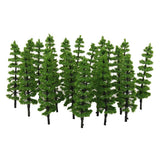 Maxbell 20pcs Green Model Trees 1:100 9cm TC90
