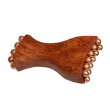 Maxbell Gua Sha Facial Tool Body Massage Tool Portable Wooden Face Comb Gua Sha Tool Brown