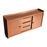 Maxbell 1:12 Scale Dollhouse Miniature Kitchen Cabinet for Pretend Play Toys Bedroom Brown