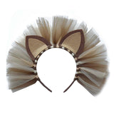 Maxbell 2xCat Ear Headband Gifts Animal Hairband for Birthday Party Party Performance